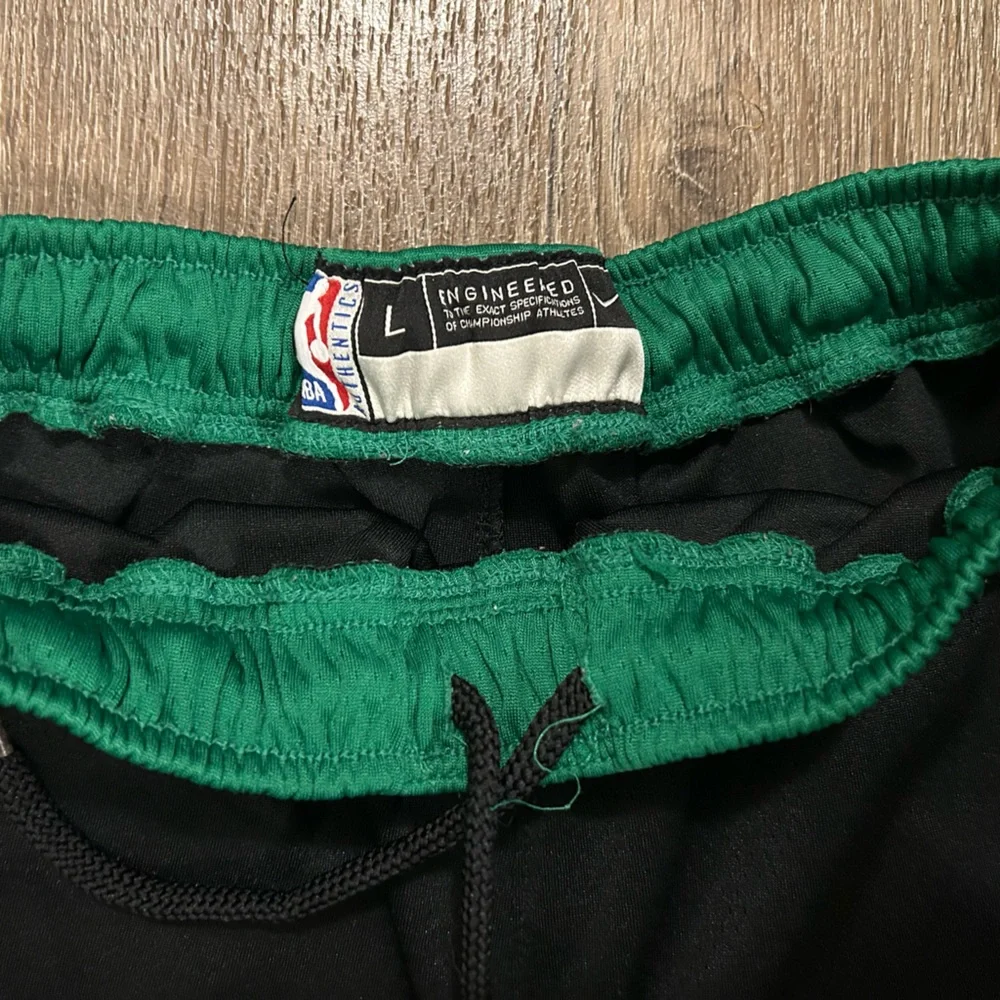 Nike Celtic Black and Green Authentic Basketball Shorts - Picture 5 of 6